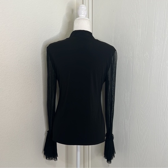 PHILOSOPHY Long Sleeve Mock Neck Blouse. Size M - Picture 4 of 5